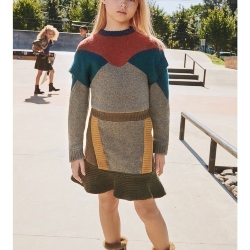 NWT ZARA SRPLS Wool Patchwork  Dress